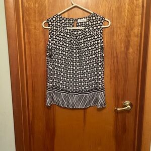 Calvin Klein Geometric Black and White Blouse XL